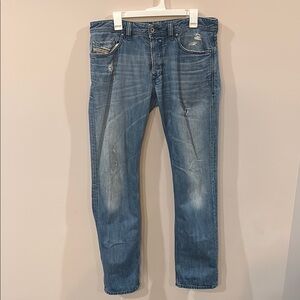 Diesel Blue Slim Straight Jeans Men's 34x34